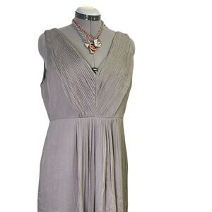 J. Crew Gray dress silk v neck sleeveless formal Dress
